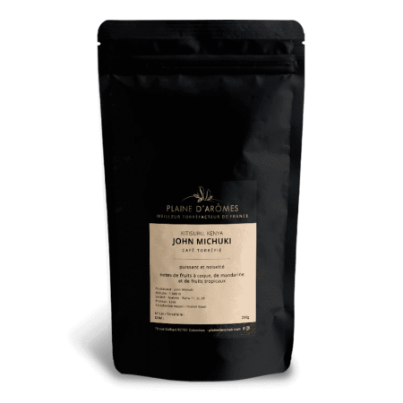 Paquet 250g de café Kenya JOHN MICHUKI pour la méthode expresso de la marque Plaine d'Arômes