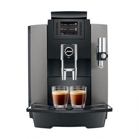 JURA WE8 Expresso broyeur Pro - Dark Inox - Vue de face - Plaine d'Arômes