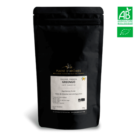 Café Rwanda GREENGO Bio 250g Expresso de Plaine d'Arômes