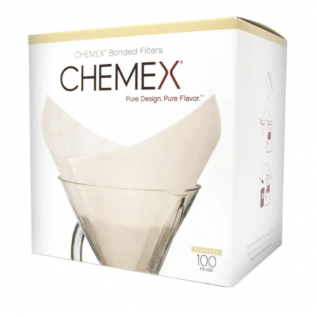 Boîte De 100 Filtres Blancs Pour Cafetière 1 À 3 Tasses - CHEMEX