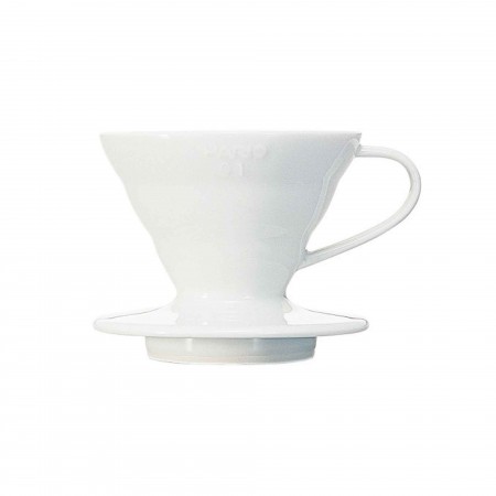 Dripper Hario blanc sur fond blanc