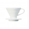 Dripper Hario blanc sur fond blanc